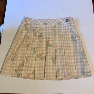 Urban Outfitters Pleated Embroidered Wrap Skirt 🍑